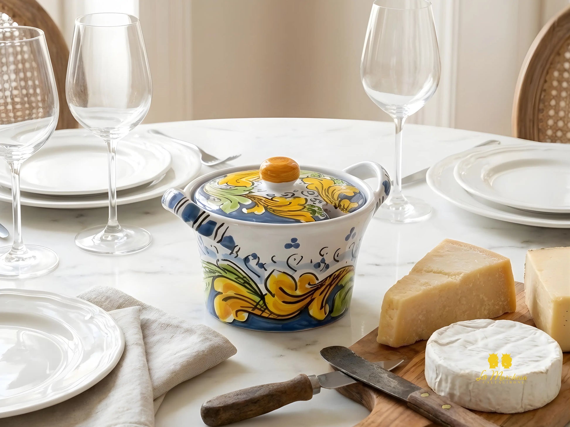 Formaggiera Zuccheriera in Ceramica di Caltagirone - Vari Decori