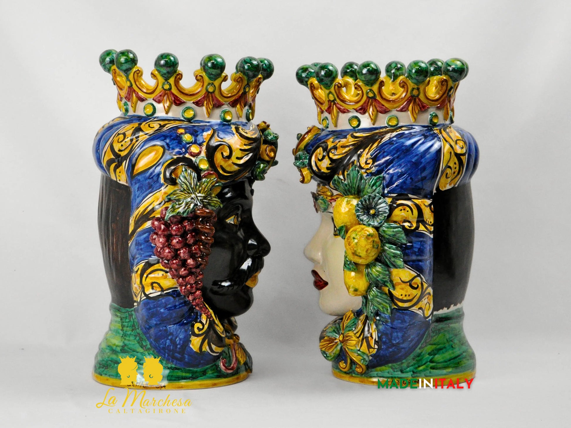 Teste di Moro Taormina Frutta in Ceramica di Caltagirone - Vari Modelli