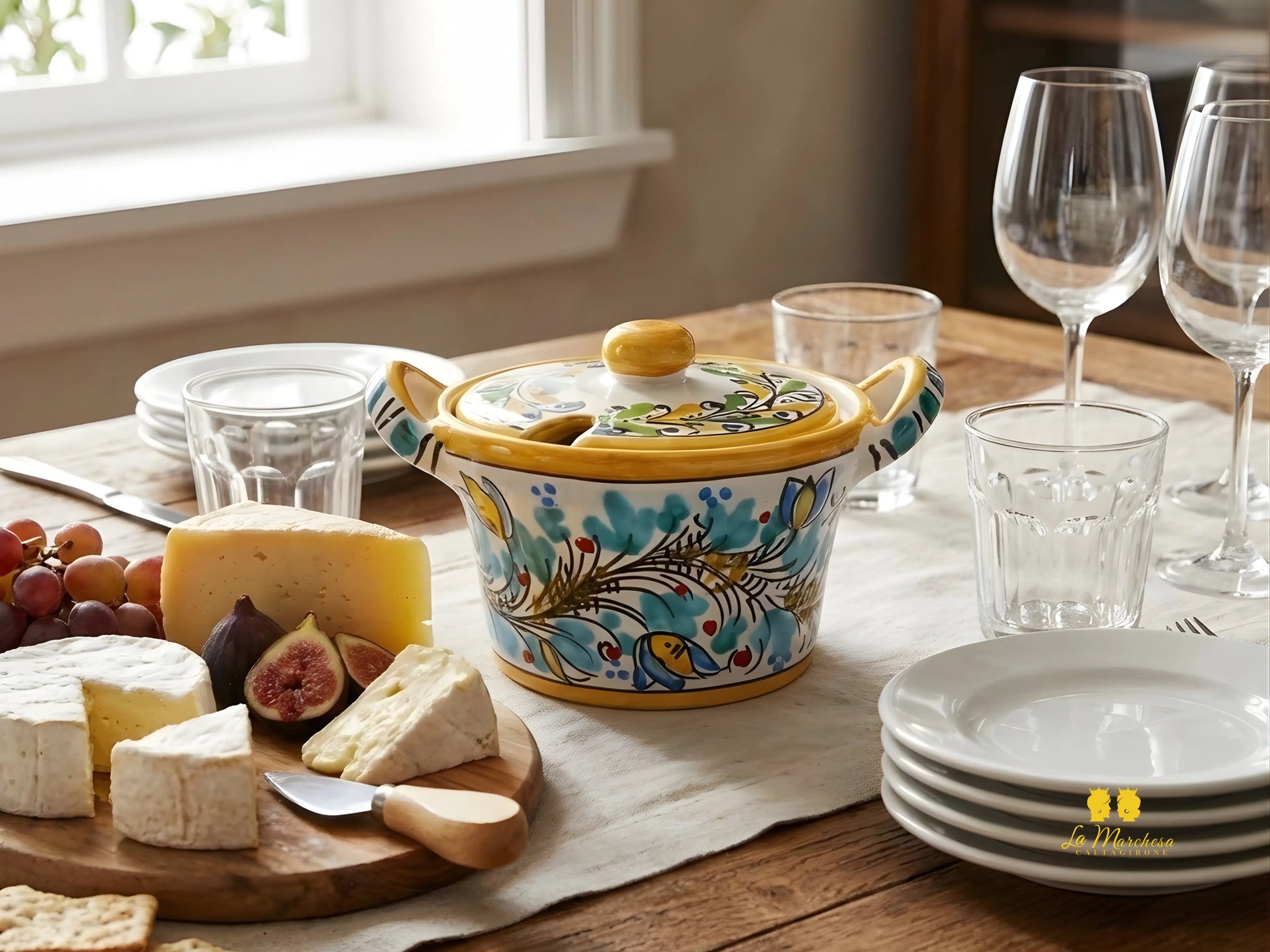 Formaggiera Zuccheriera in Ceramica di Caltagirone - Vari Decori