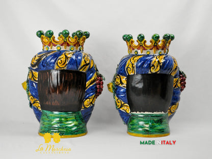 Teste di Moro Taormina Frutta in Ceramica di Caltagirone - Vari Modelli
