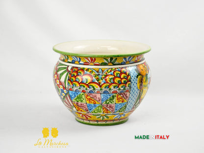 Portavaso in Ceramica di Caltagirone Carretto Siciliano - Varie Misure