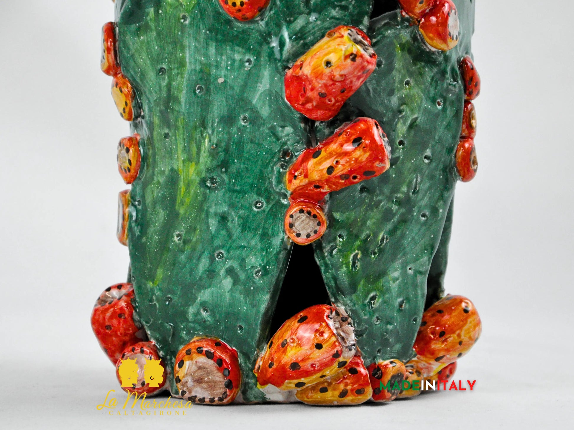 Vaso Fichi D'India in Ceramica di Caltagirone 32cm