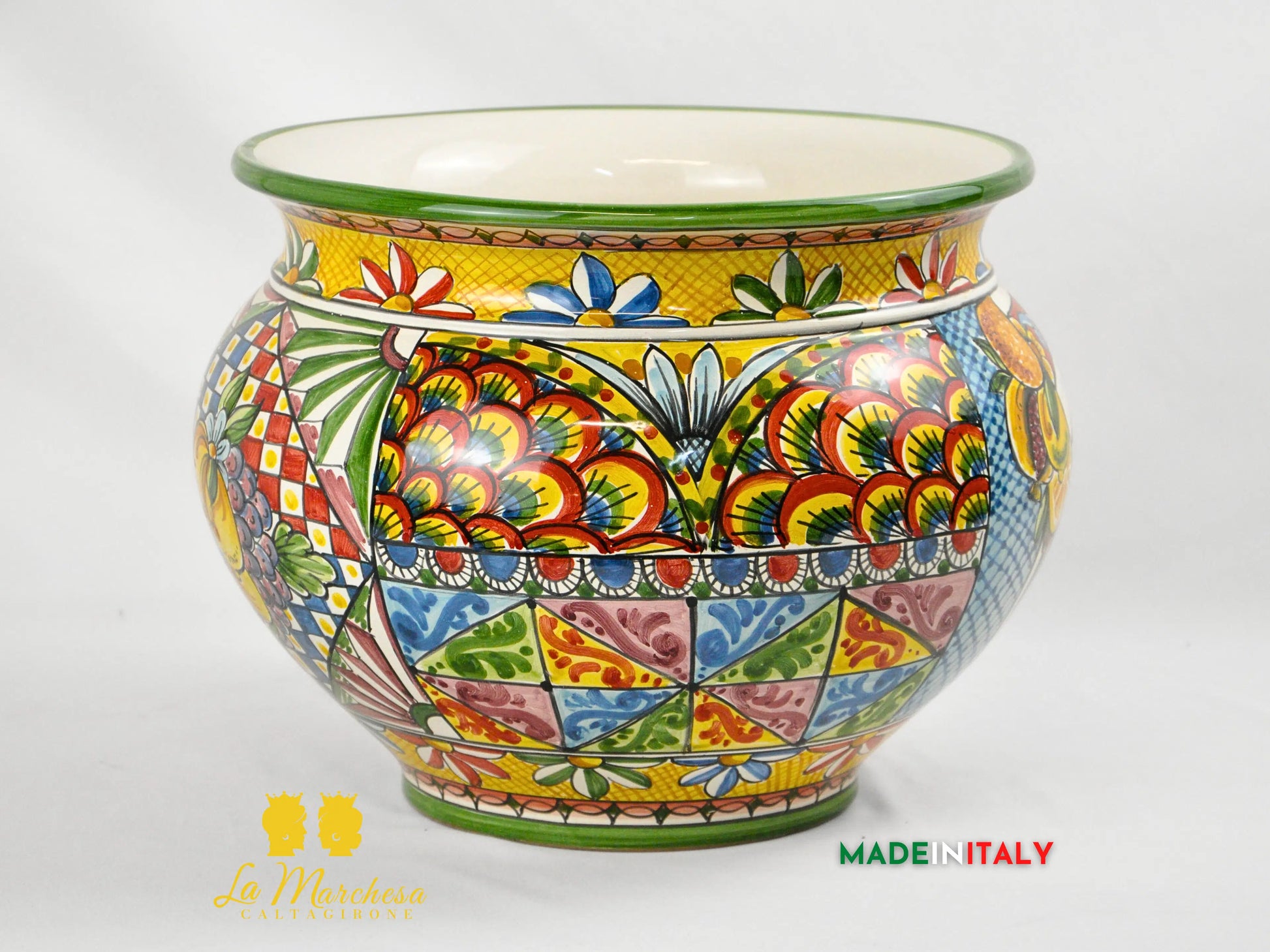 Portavaso in Ceramica di Caltagirone Carretto Siciliano - Varie Misure
