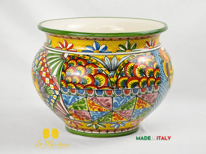 Portavaso in Ceramica di Caltagirone Carretto Siciliano - Varie Misure