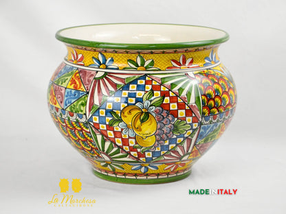 Portavaso in Ceramica di Caltagirone Carretto Siciliano - Varie Misure