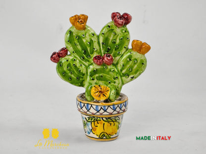 Pianta Fichi d'India in Ceramica di Caltagirone - Varie Misure