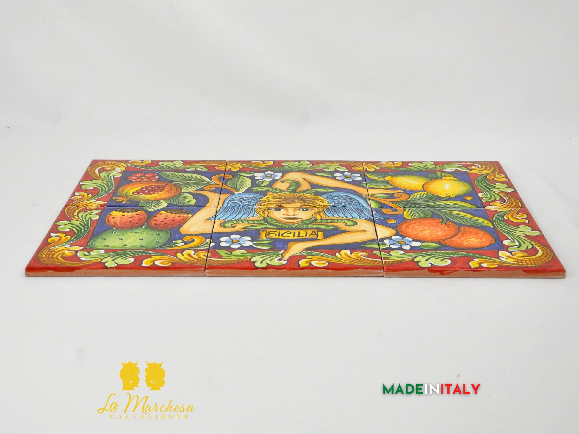 Pannello Murale Piastrelle Siciliane in Ceramica di Caltagirone - Vari Disegni