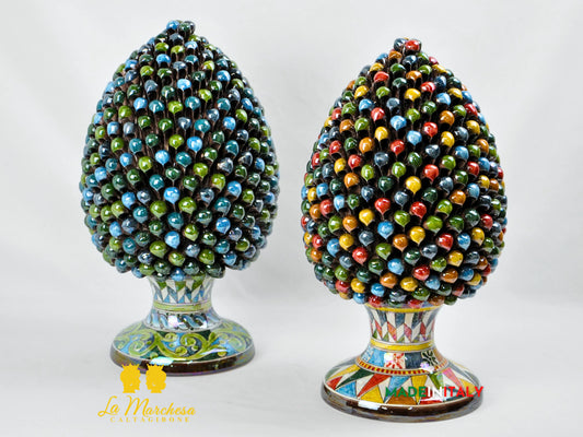 Pigna Siciliana Madreperla in Ceramica di Caltagirone 42cm - Vari Decori