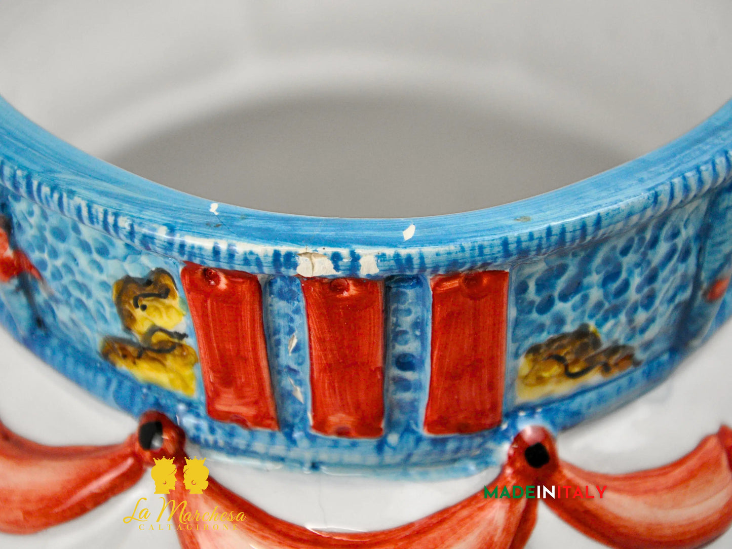OUTLET - Testa di Moro Donna Pesci in Ceramica di Caltagirone 36cm