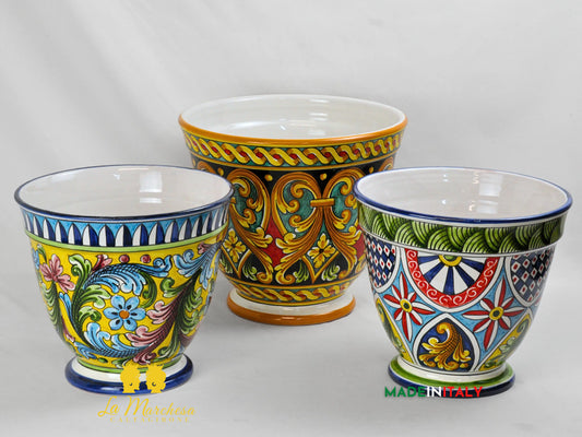 Portavaso a Cono in Ceramica di Caltagirone - Vari Modelli