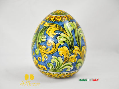 Uovo Blu in Ceramica di Caltagirone - Varie Misure
