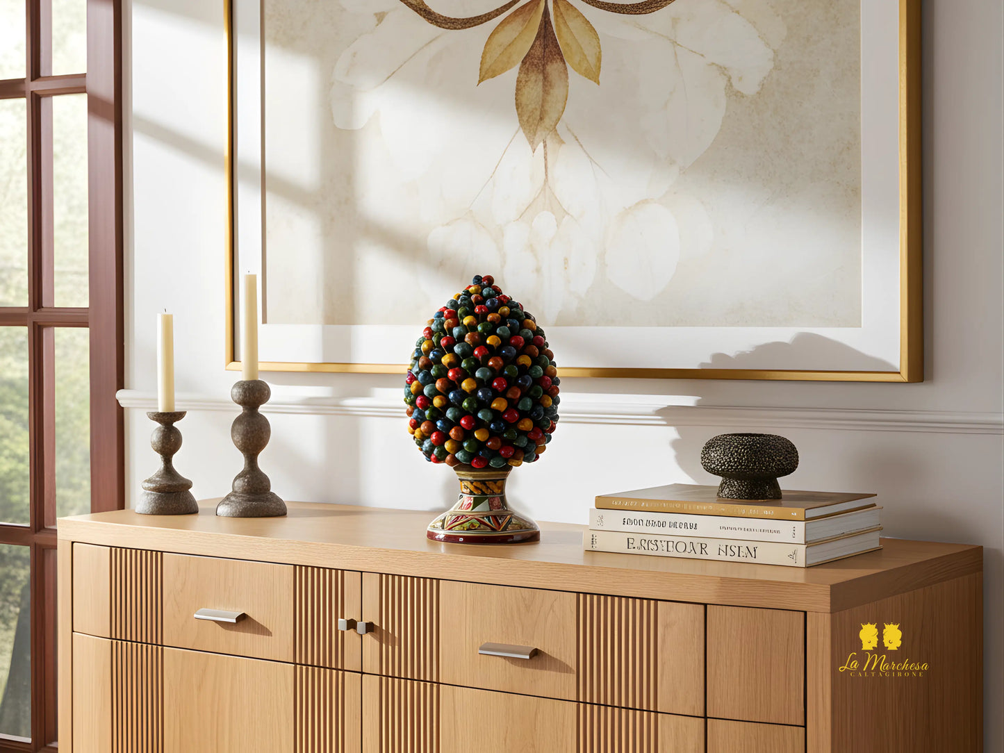 Pigna Siciliana in Ceramica di Caltagirone Arlecchino Madreperla - Vari modelli