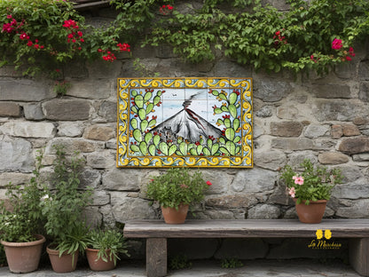 Pannello Murale Piastrelle siciliane in Ceramica di Caltagirone - Vari disegni