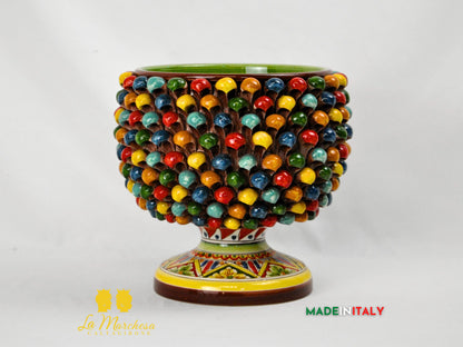 Portavaso Pigna in Ceramica di Caltagirone Multicolor 28cm - Vari Colori