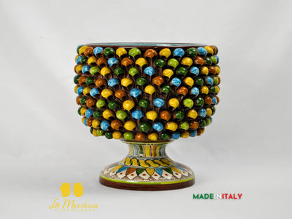 Portavaso Pigna in Ceramica di Caltagirone Multicolor 28cm - Vari Colori