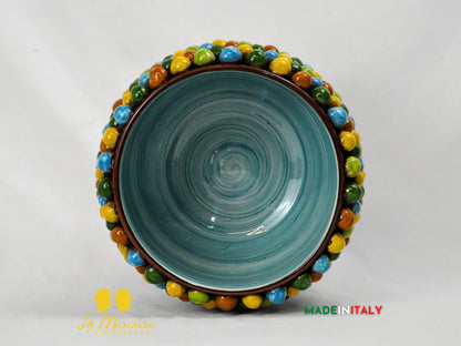 Portavaso Pigna in Ceramica di Caltagirone Multicolor 28cm - Vari Colori
