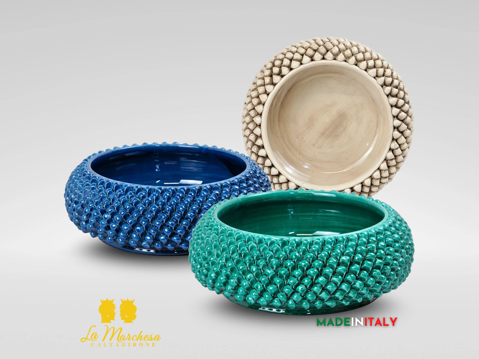 Centrotavola Ciotola Pigna in Ceramica di Caltagirone - Vari Modelli