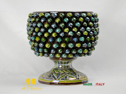 Portavaso Pigna Siciliana in Ceramica di Caltagirone Madreperla - Vari Modelli