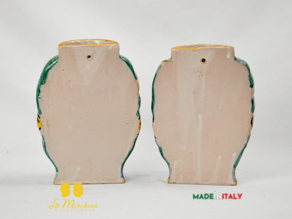 Teste di Moro in Ceramica Caltagirone Umidificatori Decorati 21cm - Vari Modelli