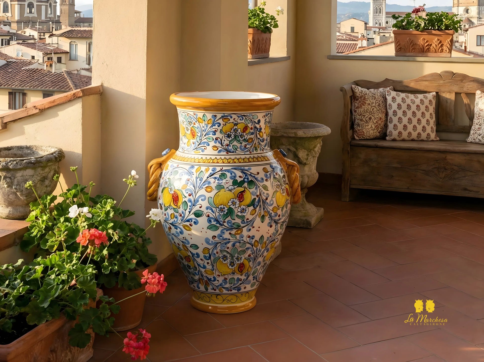 Giara in Ceramica di Caltagirone 61cm - Vari Decori