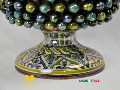 Portavaso Pigna Siciliana in Ceramica di Caltagirone Madreperla - Vari Modelli