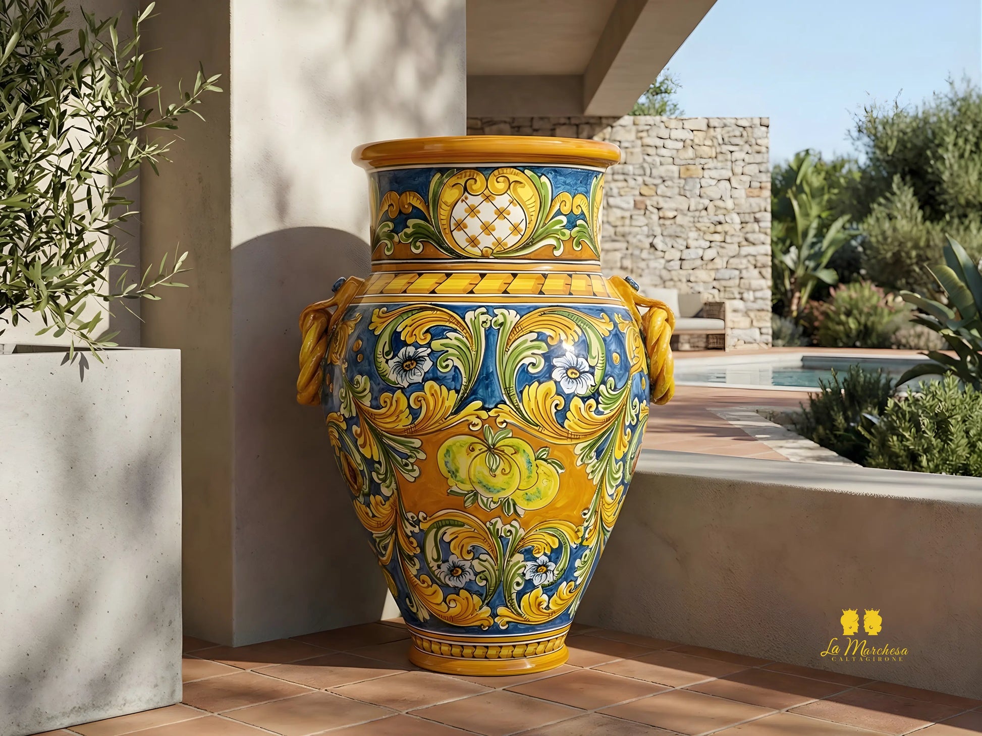 Giara in Ceramica di Caltagirone 61cm - Vari Decori