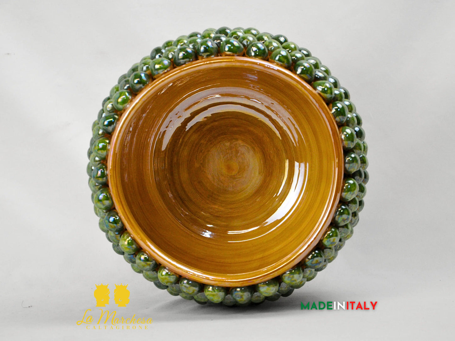 Portavaso Pigna Siciliana in Ceramica di Caltagirone Madreperla - Vari Modelli