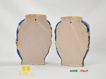 Teste di Moro in Ceramica Caltagirone Umidificatori Decorati 21cm - Vari Modelli