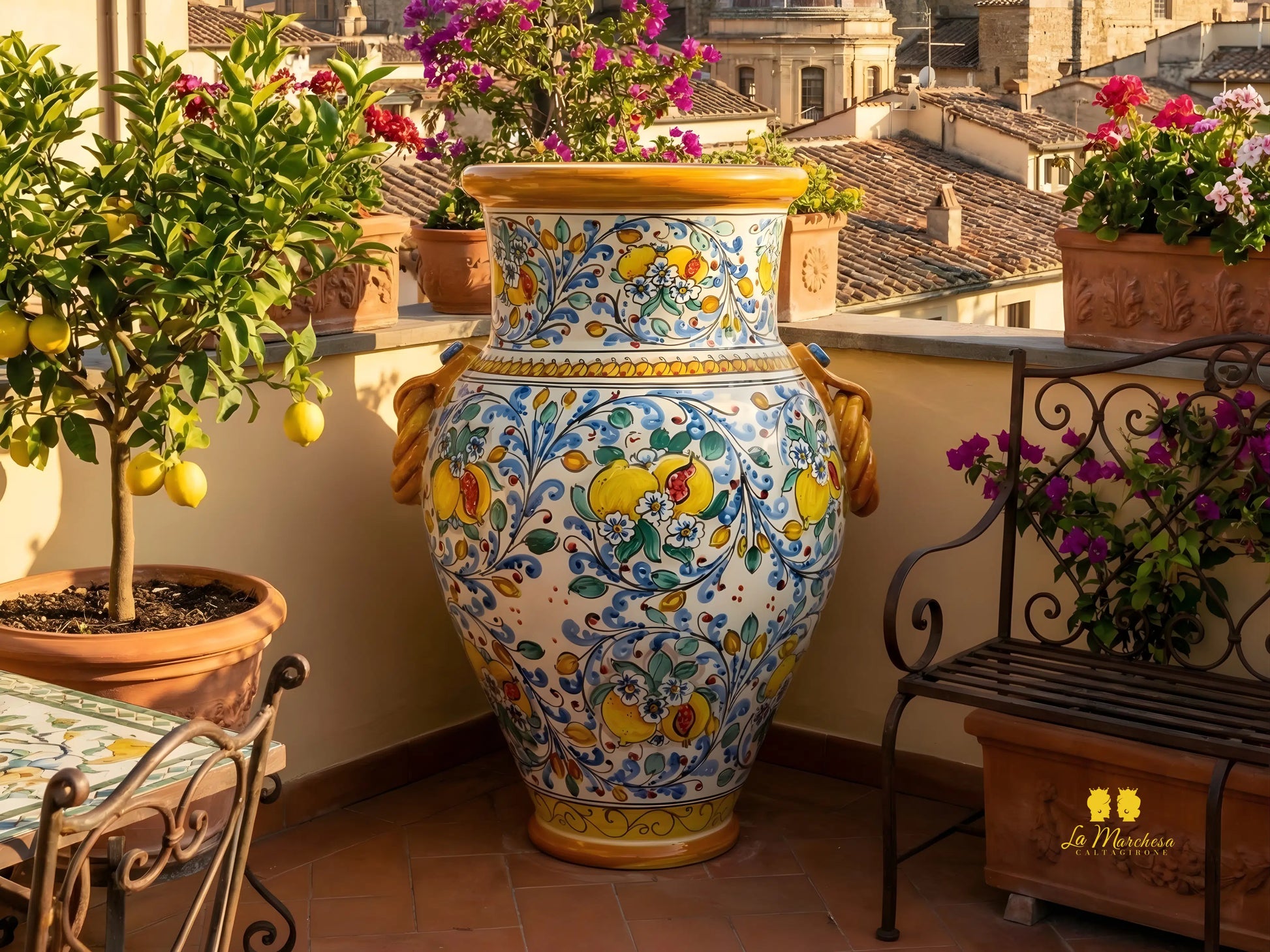 Giara in Ceramica di Caltagirone 61cm - Vari Decori