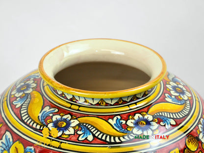 Vaso Decoro Ornato in Ceramica di Caltagirone 29cm