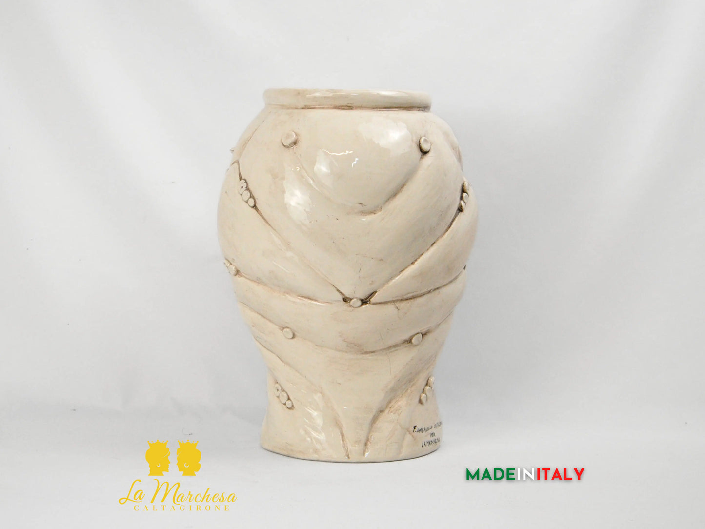 OUTLET - Testa di Moro Viso Madreperla in Ceramica di Caltagirone 39cm