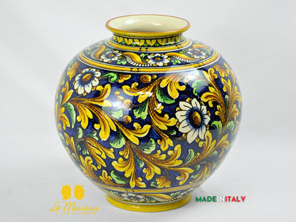 Vaso Decoro Ornato in Ceramica di Caltagirone 29cm