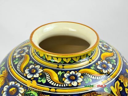 Vaso Decoro Ornato in Ceramica di Caltagirone 29cm
