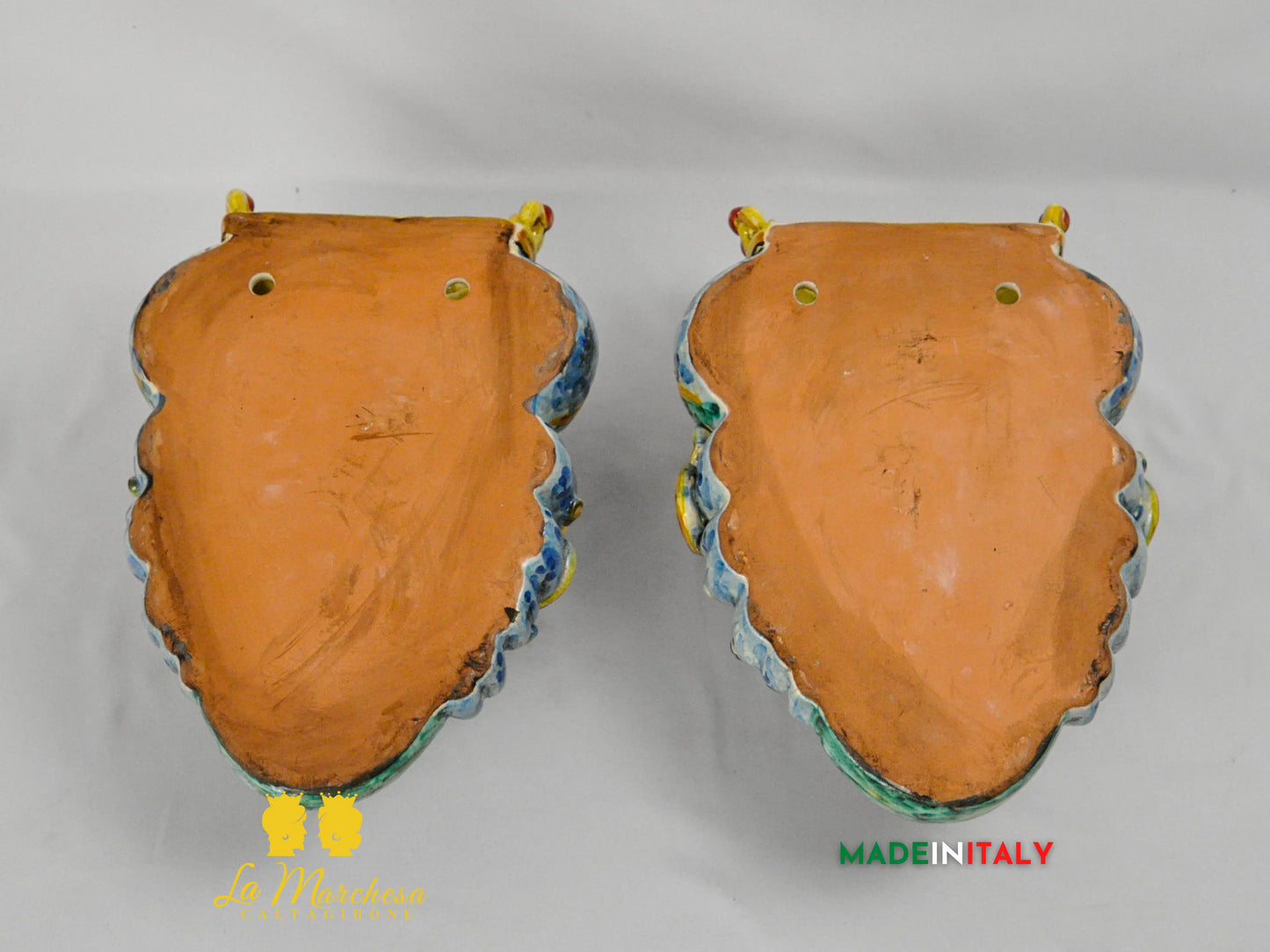 Teste di Moro in Ceramica di Caltagirone da Parete Craquelé - Vari Modelli