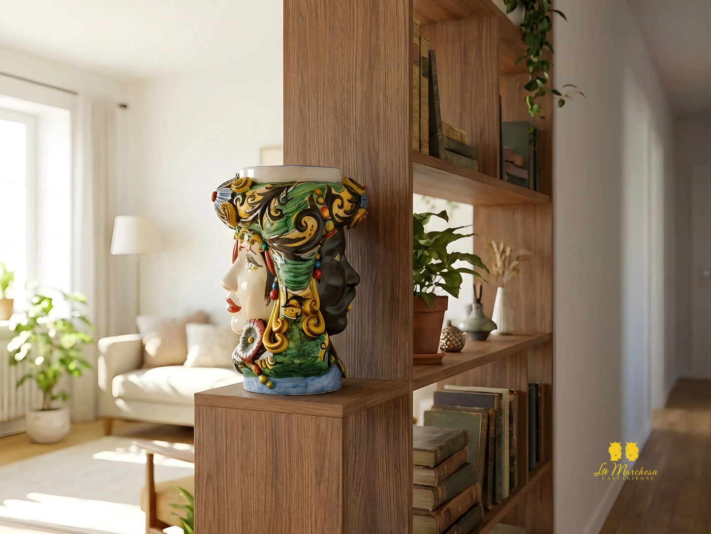 Teste di Moro Taormina Doppia Faccia in Ceramica di Caltagirone - Vari Modelli