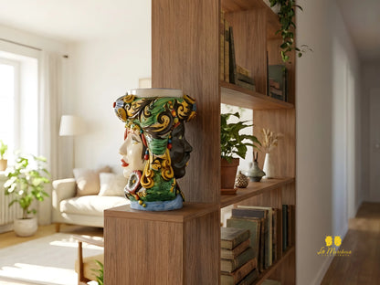 Teste di Moro Taormina Doppia Faccia in Ceramica di Caltagirone - Vari Modelli