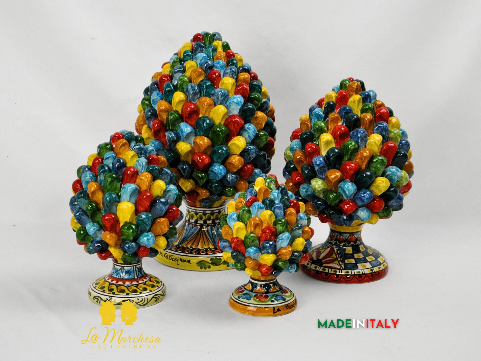 Pigna Siciliana Arlecchino Trendy in Ceramica di Caltagirone - Vari Modelli