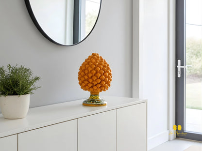 Pigna Siciliana Arancione in Ceramica di Caltagirone 26cm