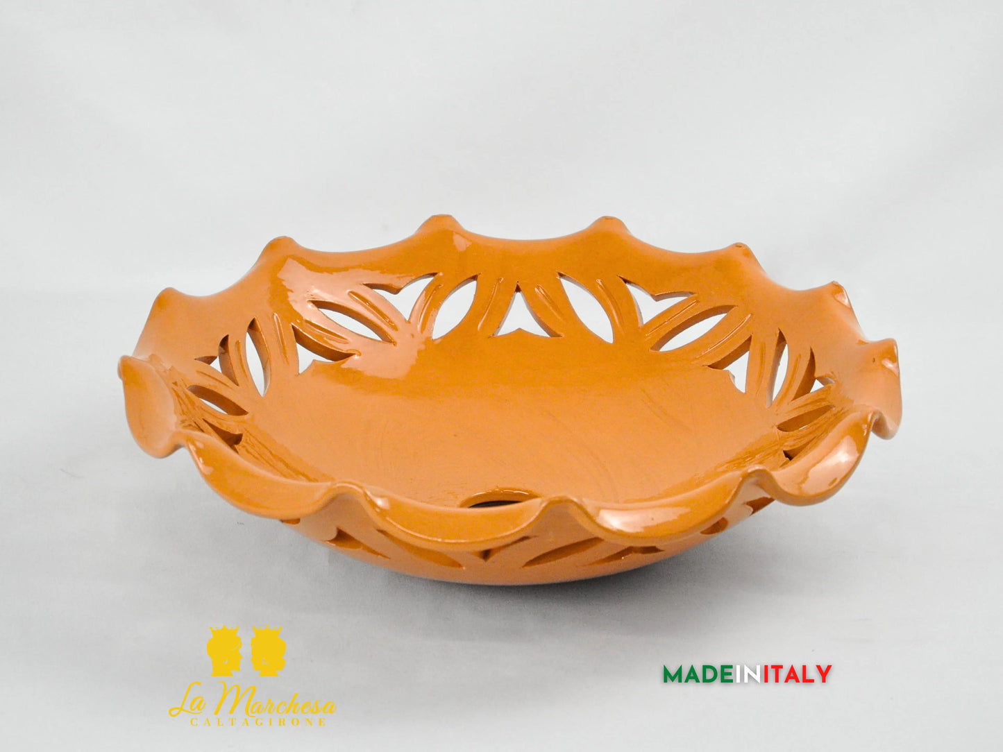 Lampadario in Terracotta Smaltato in Ceramica di Caltagirone Ø38cm