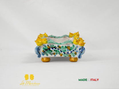 Vassoio Svuotatasche in Ceramica di Caltagirone 24cm - Vari Modelli