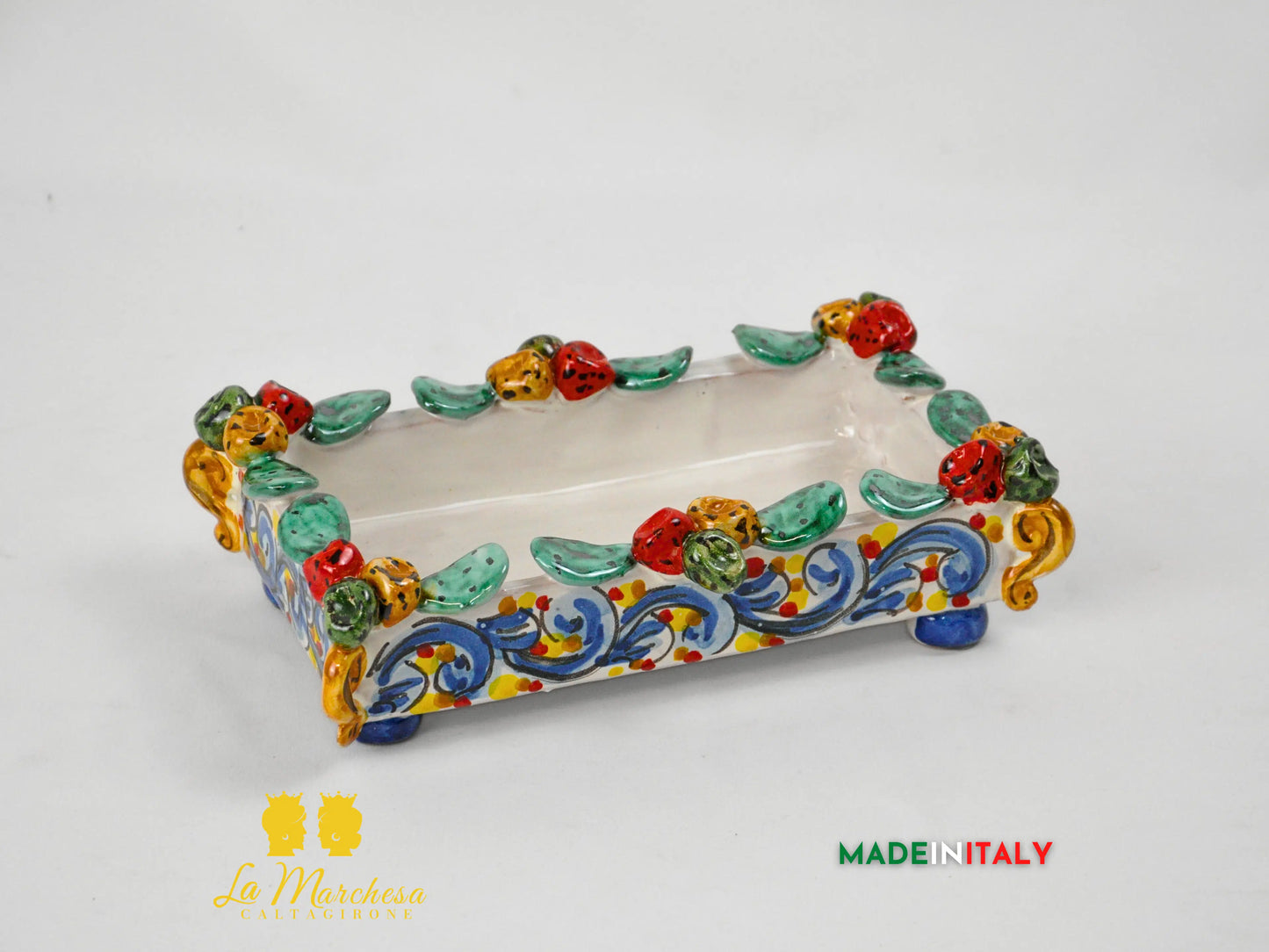 Vassoio Svuotatasche in Ceramica di Caltagirone 24cm - Vari Modelli