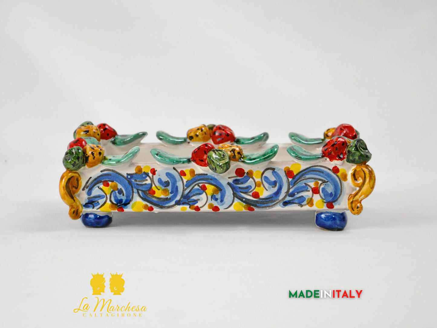 Vassoio Svuotatasche in Ceramica di Caltagirone 24cm - Vari Modelli