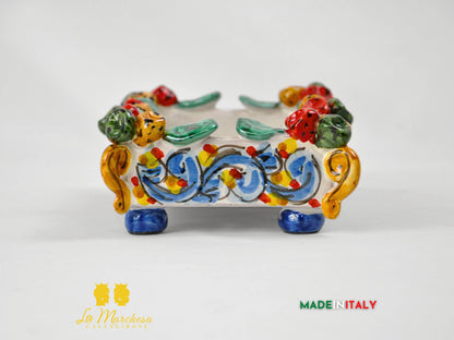 Vassoio Svuotatasche in Ceramica di Caltagirone 24cm - Vari Modelli