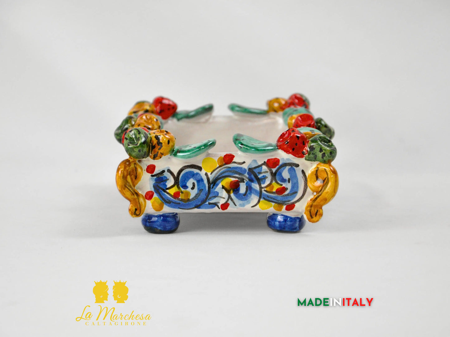 Vassoio Svuotatasche in Ceramica di Caltagirone 24cm - Vari Modelli