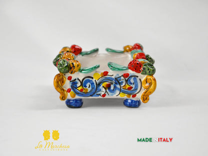 Vassoio Svuotatasche in Ceramica di Caltagirone 24cm - Vari Modelli