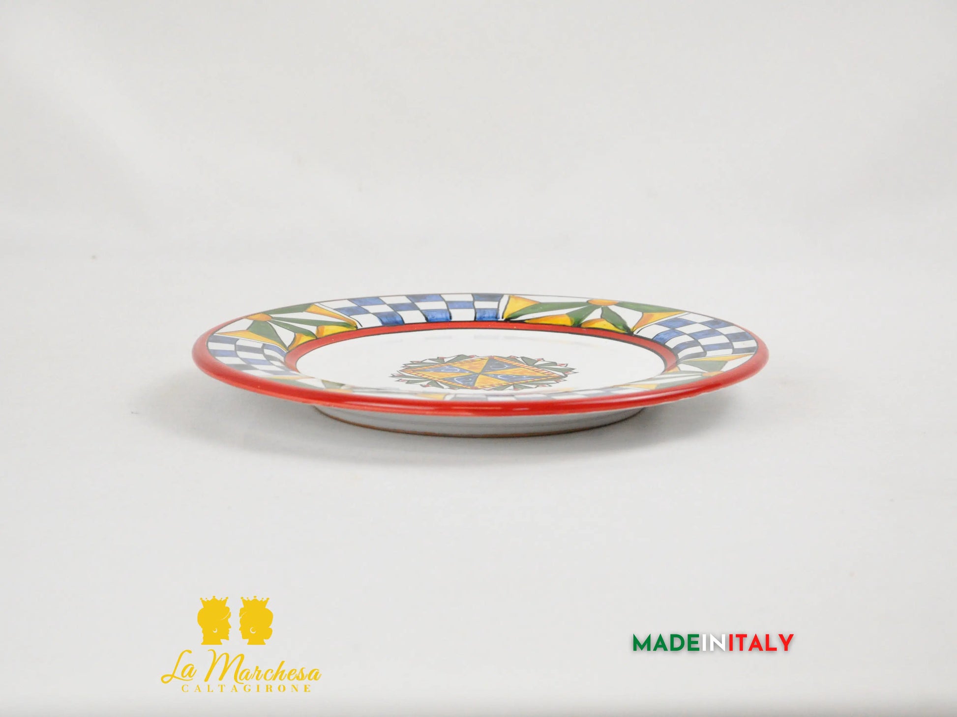 FINE SERIE - Set Servizio 3 Piatti Carretto Siciliano in Ceramica di Caltagirone