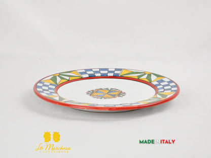 FINE SERIE - Set Servizio 3 Piatti Carretto Siciliano in Ceramica di Caltagirone