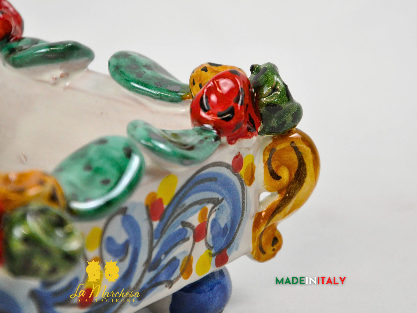 Vassoio Svuotatasche in Ceramica di Caltagirone 24cm - Vari Modelli