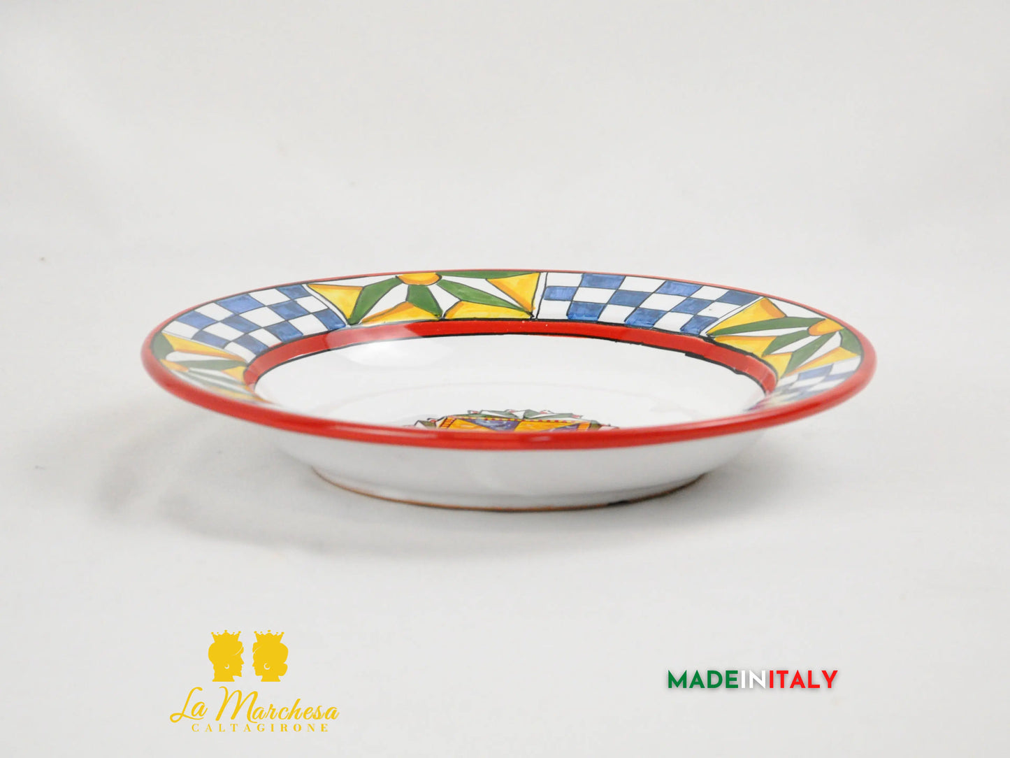 FINE SERIE - Set Servizio 3 Piatti Carretto Siciliano in Ceramica di Caltagirone