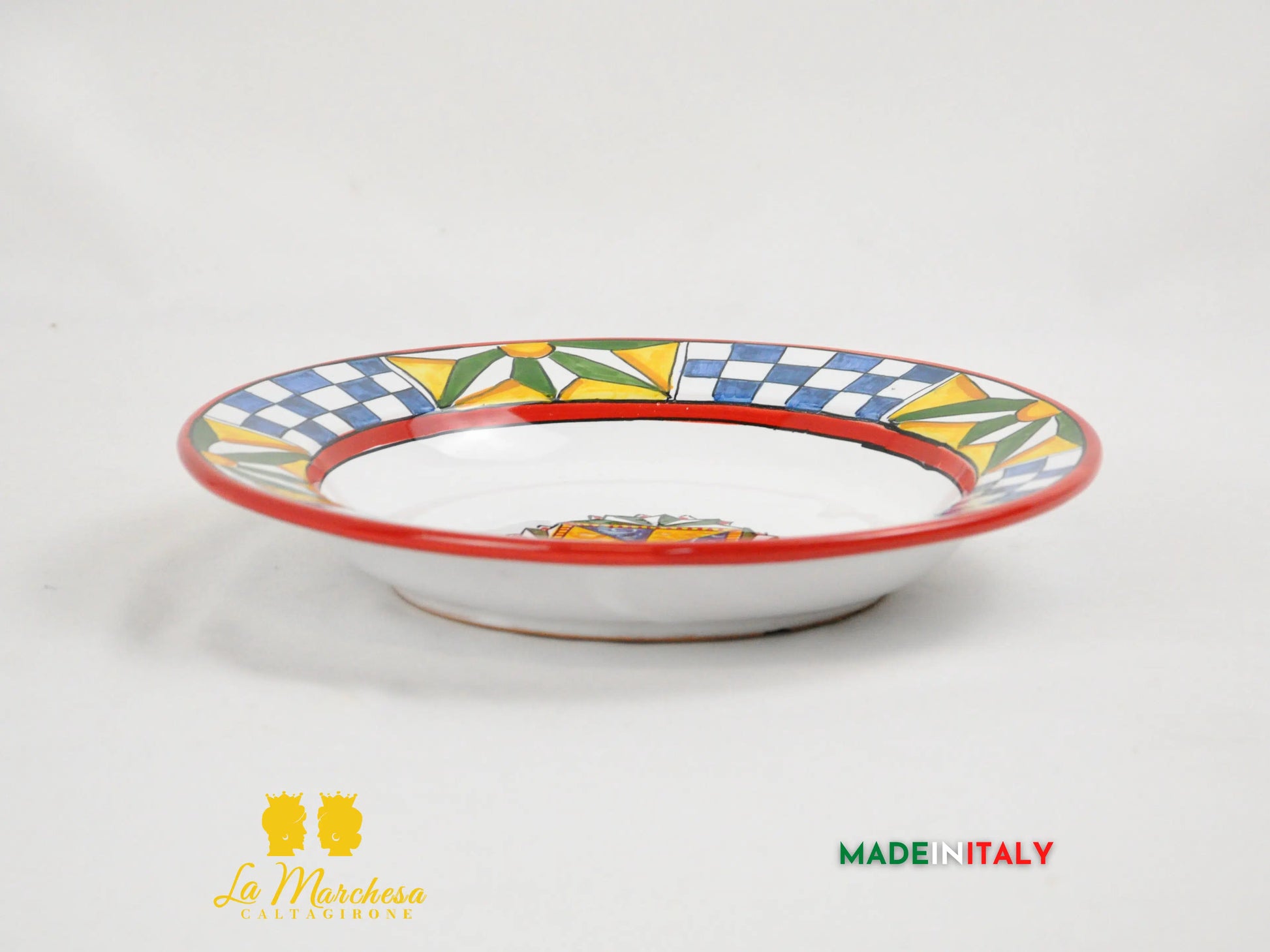 FINE SERIE - Set Servizio 3 Piatti Carretto Siciliano in Ceramica di Caltagirone